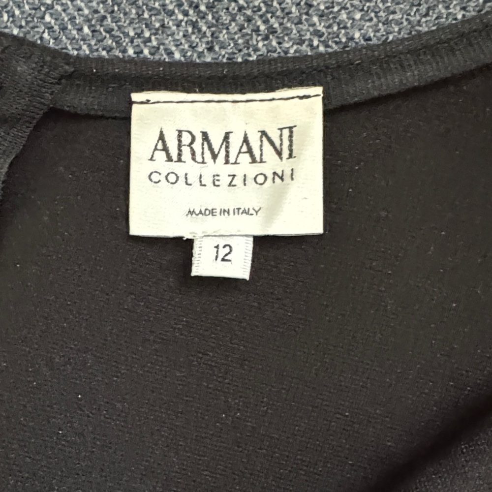 Armani Collezioni Classic Black  3/4 Long Sleeve Dress - Picture 8 of 9